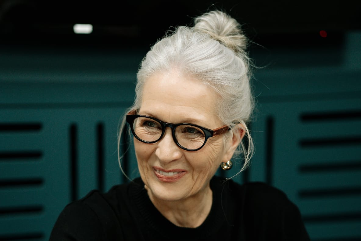 Elderly lady with a friendly smile